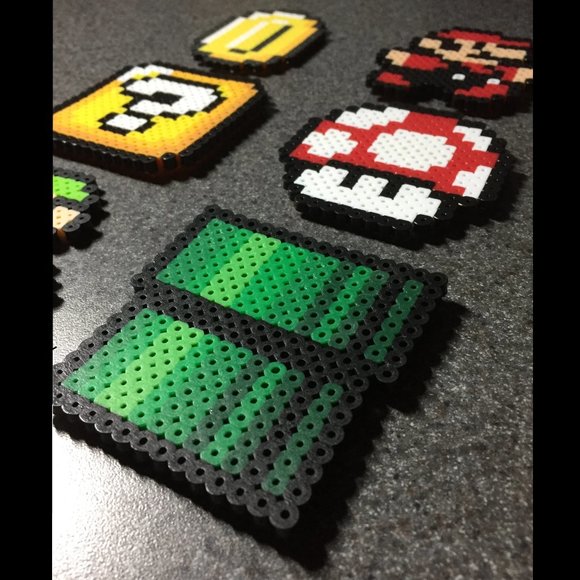 Super Mario Magnets - Handmade Video Game Home Decor - Fridge / Locker Magnets - Picture 2 of 3